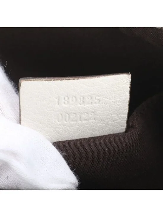 Gucci GG Canvas Leather Handbag Tote - Picture 9 of 9